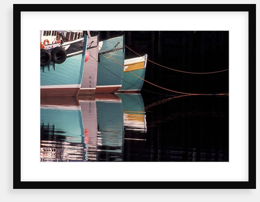 Fishing Boats and Their Reflections in Water, North Head, Grand Manan Island, New Brunswick, Canada by Anonymous