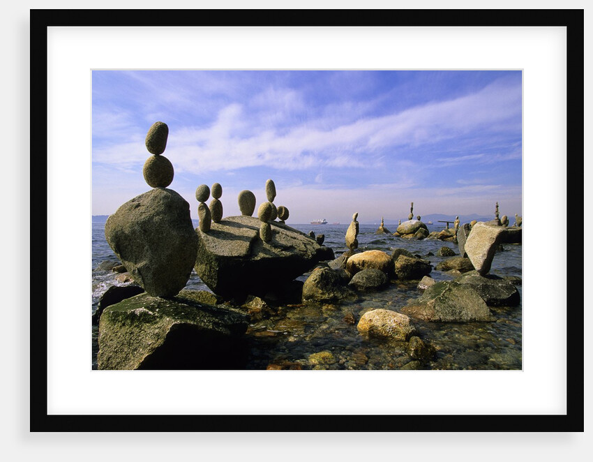 Balanced Rocks Along Seawall, Stanley Park, Vancouver, British Columbia, Canada. by Anonymous