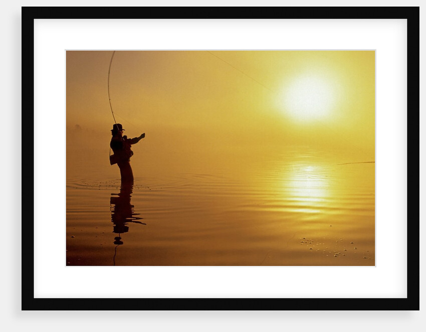 Fly-fishing at Dawn on 108 Mile Lake, British Columbia, Canada. by Anonymous