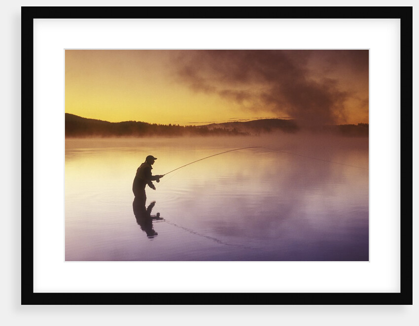 Fly-fishing at Dawn on 108 Mile Lake, British Columbia, Canada. by Anonymous