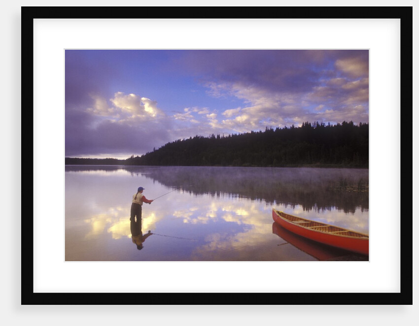 Fly-fishing at Dawn on 108 Mile Lake, British Columbia, Canada. by Anonymous