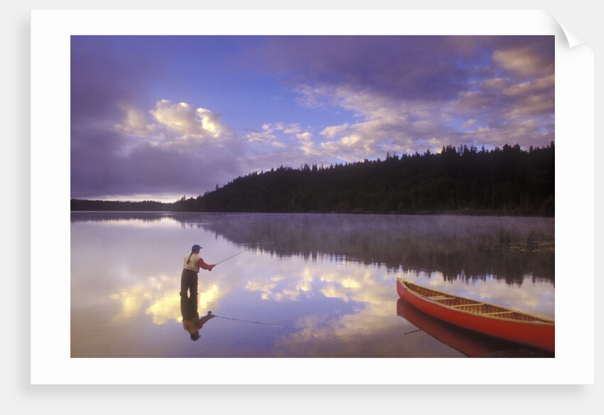Fly-fishing at Dawn on 108 Mile Lake, British Columbia, Canada. by Anonymous