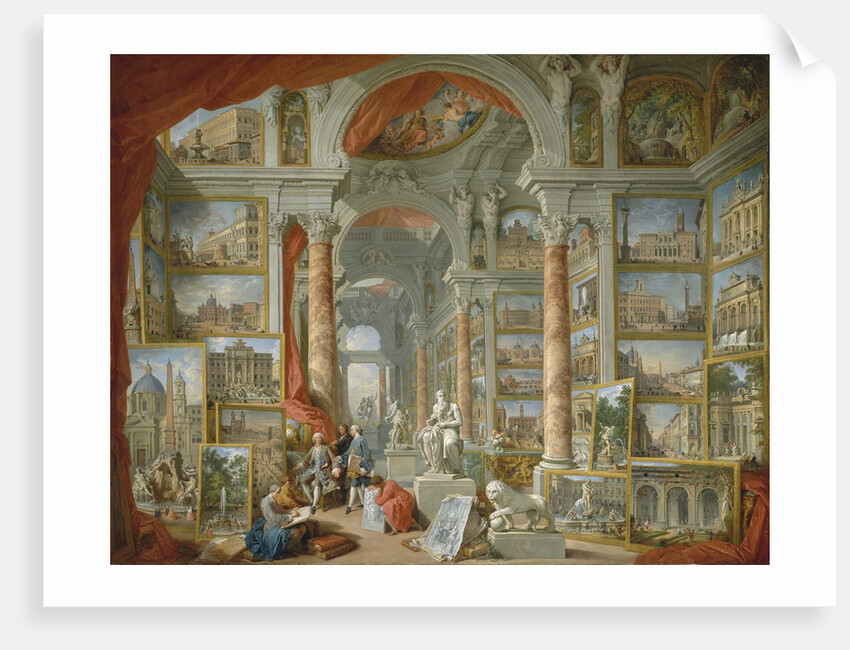 Picture Gallery with Views of Modern Rome by Giovanni Paolo Panini
