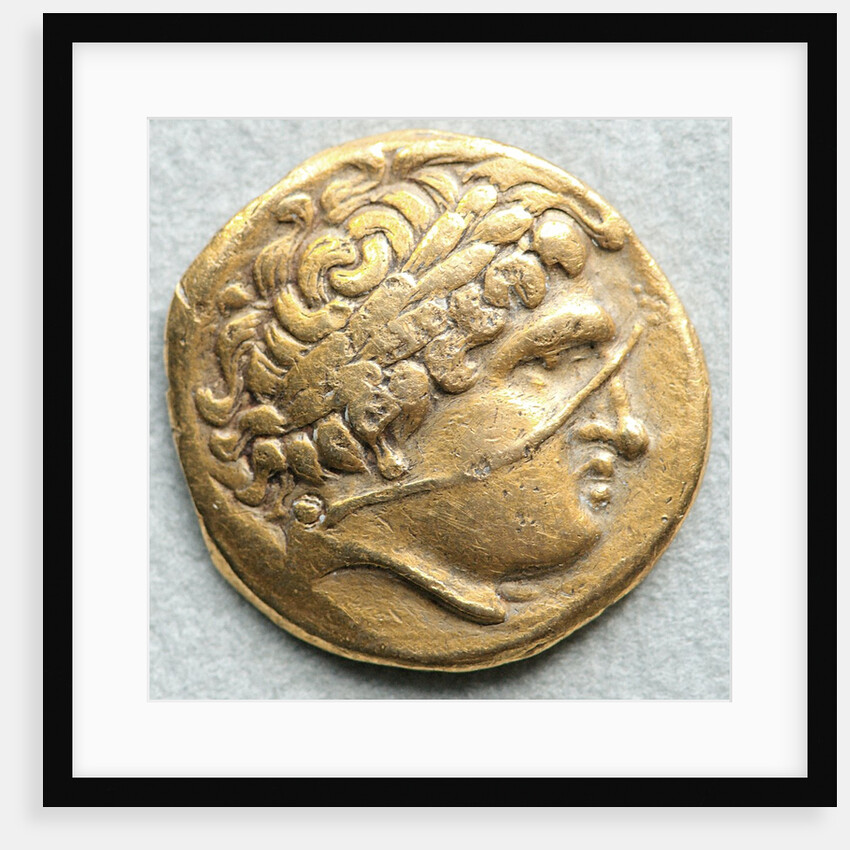 Gold coin with head of Apollo by Anonymous