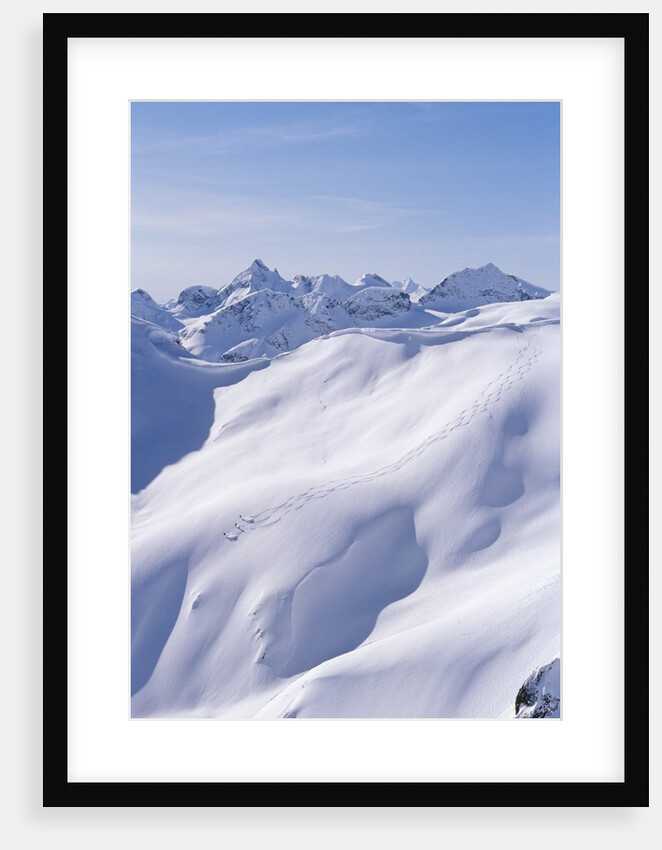 Skiers in Whistler Back Country, Coast Mountains, British Columbia, Canada. by Anonymous