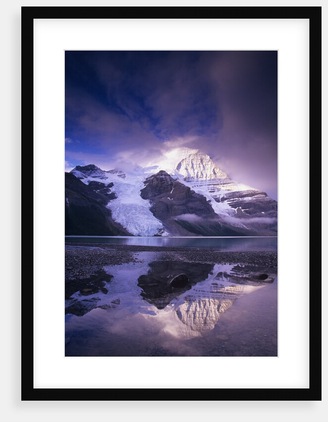 Berg Lake at Dawn: the Berg Glacier Tumbles Down the North Face of 3954metre/12969 Ft Mount Robson, the Highest Peak in the Canadian Rockies; Mount Robson Provincial Park, British Columbia, Canada. by Anonymous