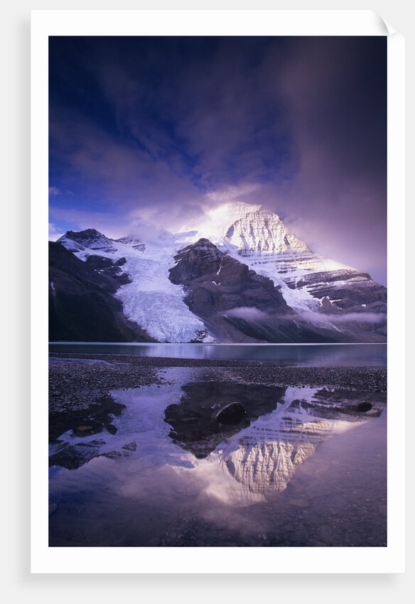 Berg Lake at Dawn: the Berg Glacier Tumbles Down the North Face of 3954metre/12969 Ft Mount Robson, the Highest Peak in the Canadian Rockies; Mount Robson Provincial Park, British Columbia, Canada. by Anonymous