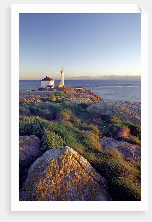 Trial Island Lighthouse with the Strait of Juan De Fuca in Background, Victoria, British Columbia, Canada. by Anonymous