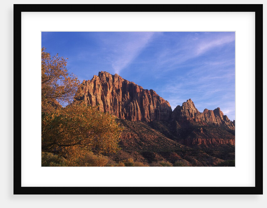 USA, Utah, Zion National Park, Cliffs Along Virgin River by Anonymous