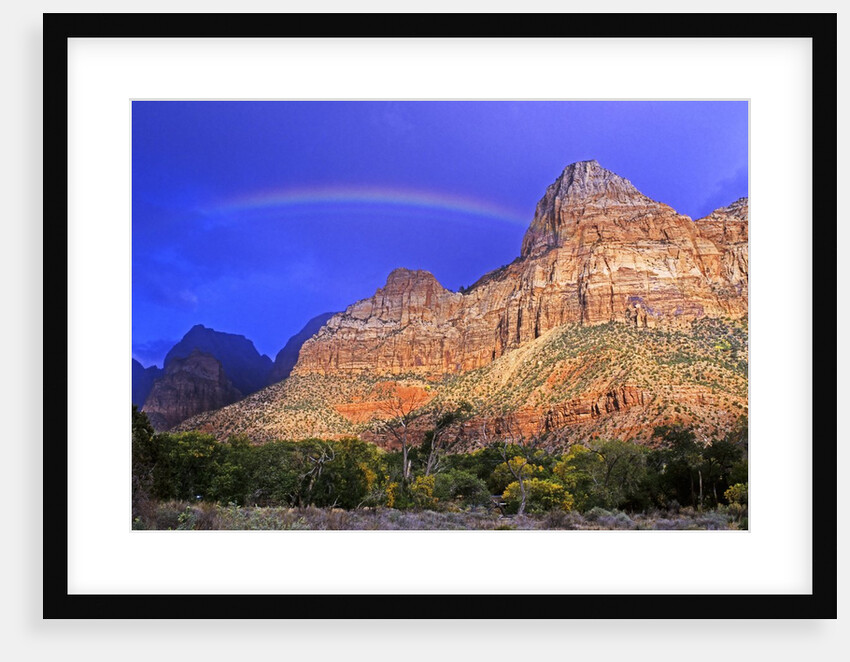 Rainbow, The Watchman, Zion National Park, Utah, USA by Anonymous