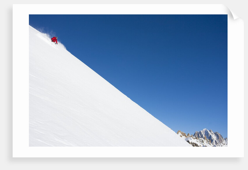 Backcountry skier on mountain by Anonymous