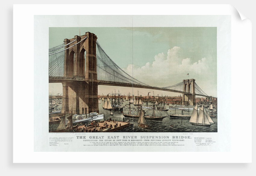 The Great East River Suspension Bridge by Currier & Ives