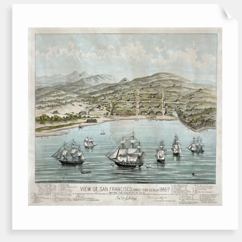 View of San Francisco, formerly Yerba Buena, in 1846-7 by Anonymous