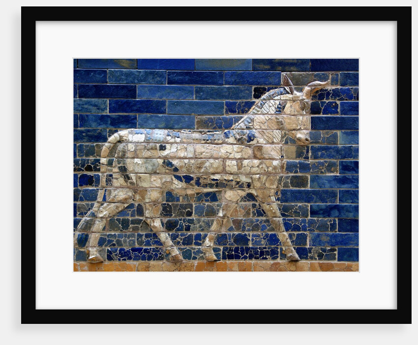 Detail of auroch on Ishtar Gate at Pergamon Museum by Anonymous