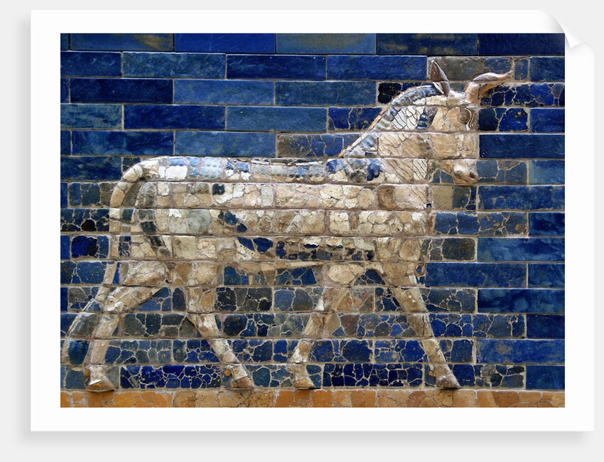 Detail of auroch on Ishtar Gate at Pergamon Museum by Anonymous