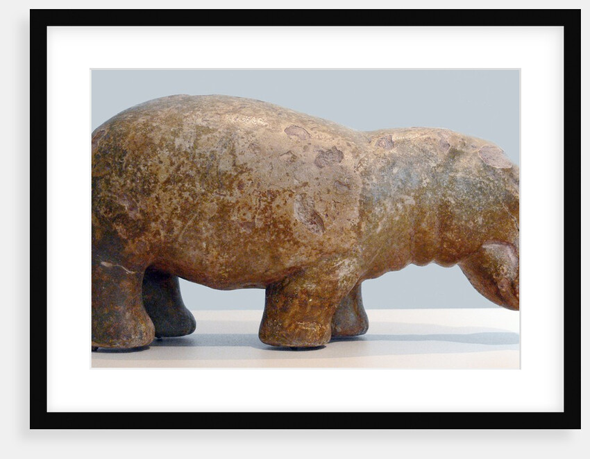 Egyptian fayence sculpture of hippopotamus by Anonymous