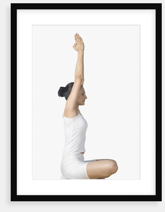 Woman practicing yoga by Anonymous