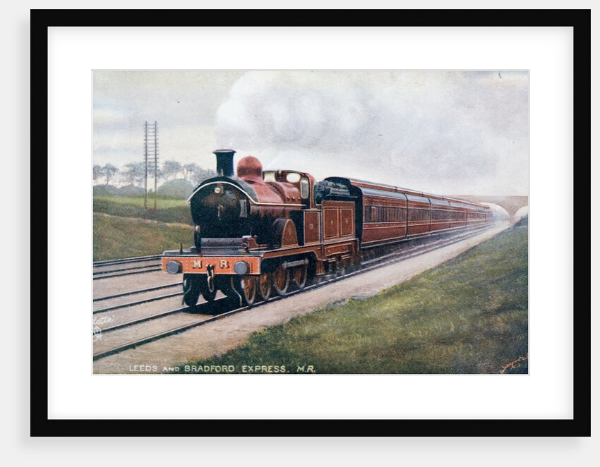 Postcard showing the Leeds and Bradford Express of the Midland Railway by Anonymous