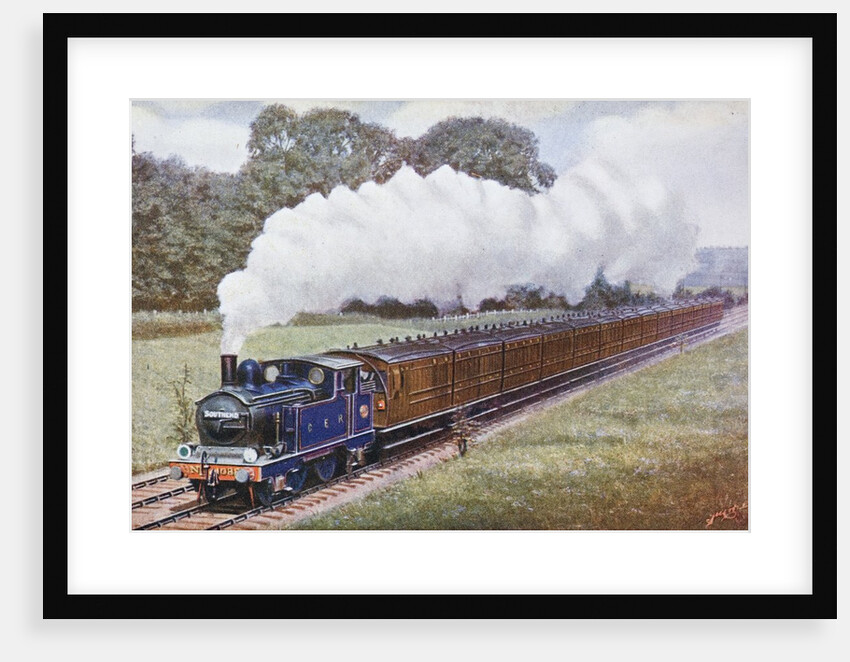 Tank locomotive pulling a Great Eastern Railway train by Anonymous