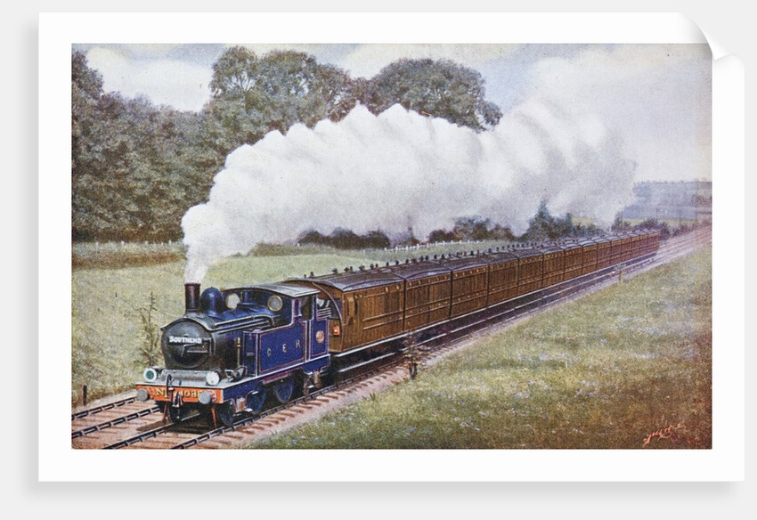Tank locomotive pulling a Great Eastern Railway train by Anonymous