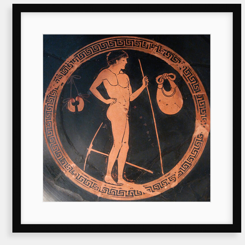 Attic red-figure cup with gymnasium scene by Euphronios and Onesimos