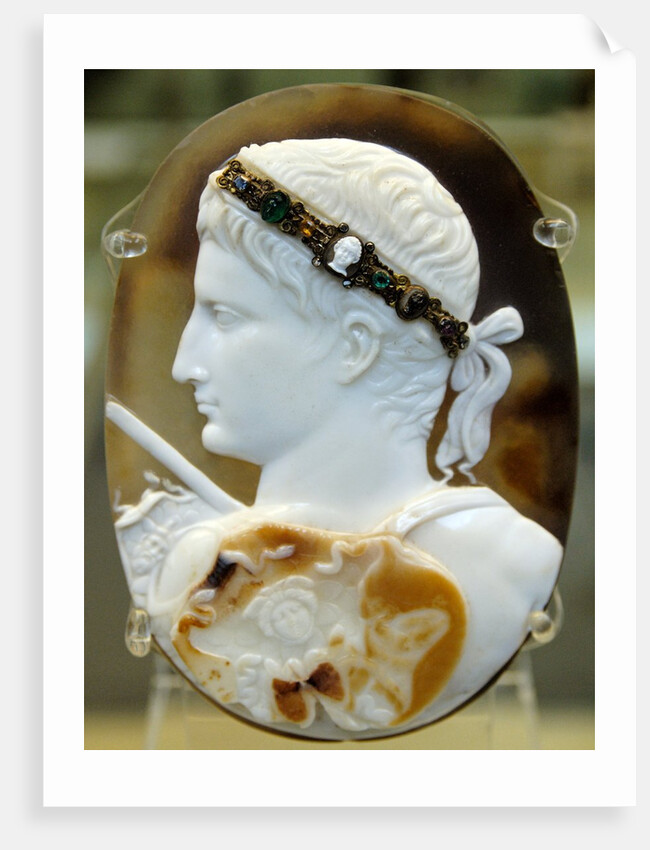 Roman cameo portrait of Augustus by Anonymous
