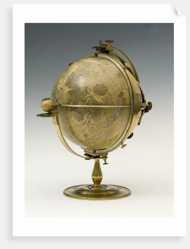 Rare lunar globe by Anonymous