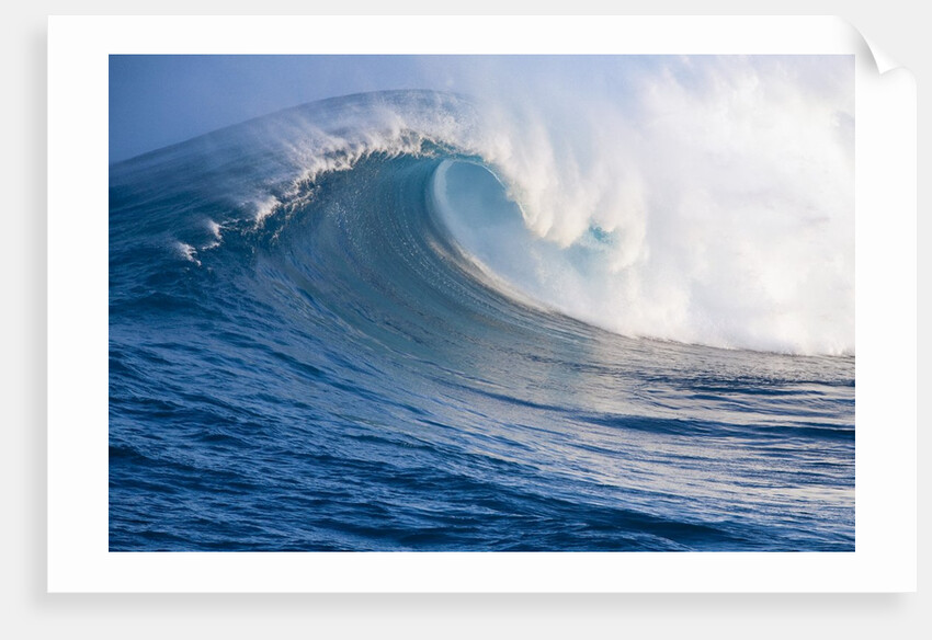 Breaking waves at a surfing area called Peahi, north shore of Maui, Hawaii by Anonymous