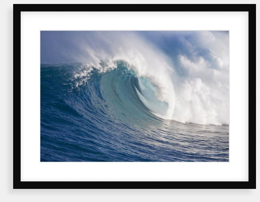 Breaking waves at a surfing area called Peahi, north shore of Maui, Hawaii by Anonymous