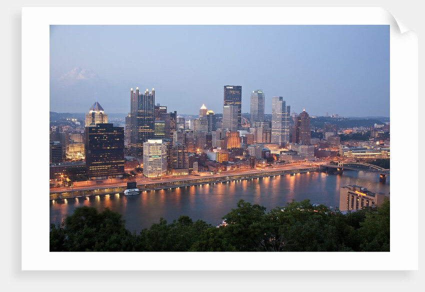 Pittsburgh skyline along the Monongahela River by Anonymous