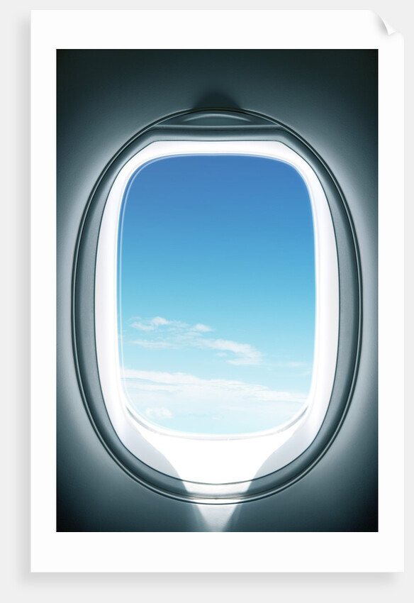 Close-up of airplane window by Anonymous