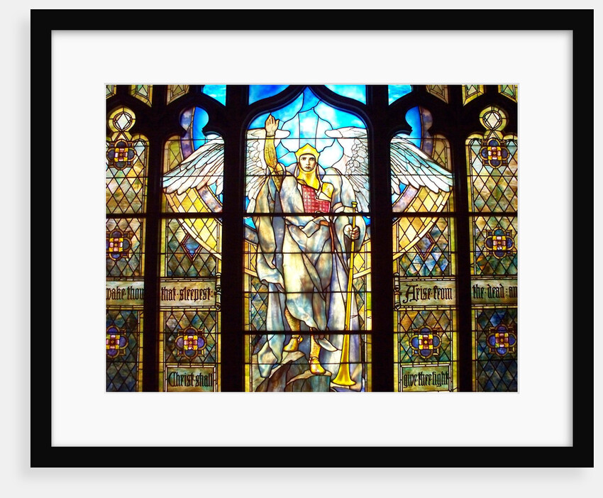 Angel of the Resurrection stained glass window by Louis Comfort Tiffany