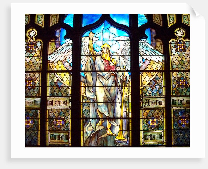 Angel of the Resurrection stained glass window by Louis Comfort Tiffany