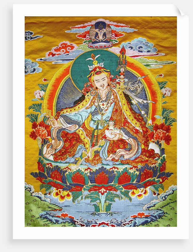 Tibetan embroidered scroll by Anonymous