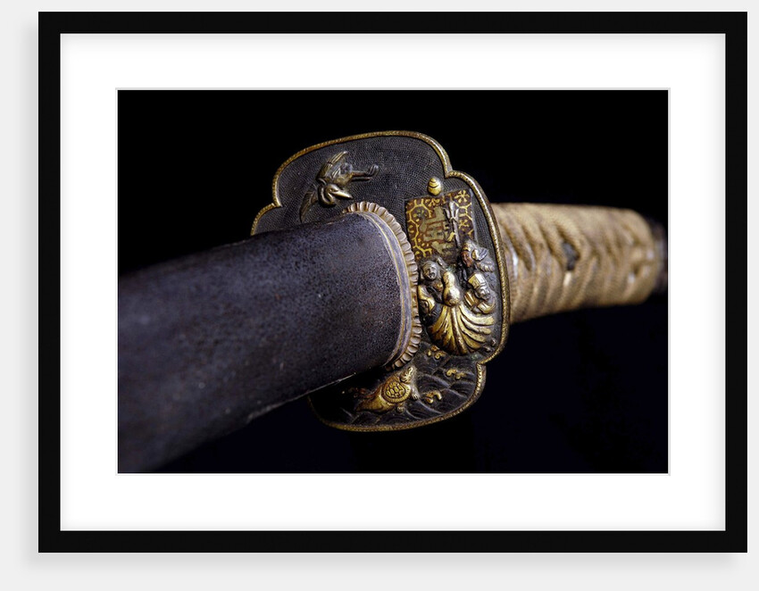 Close-up view of 19th century samurai sword by Anonymous