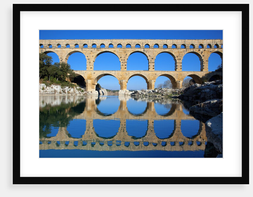 Pont du Gard and Gard River by Anonymous