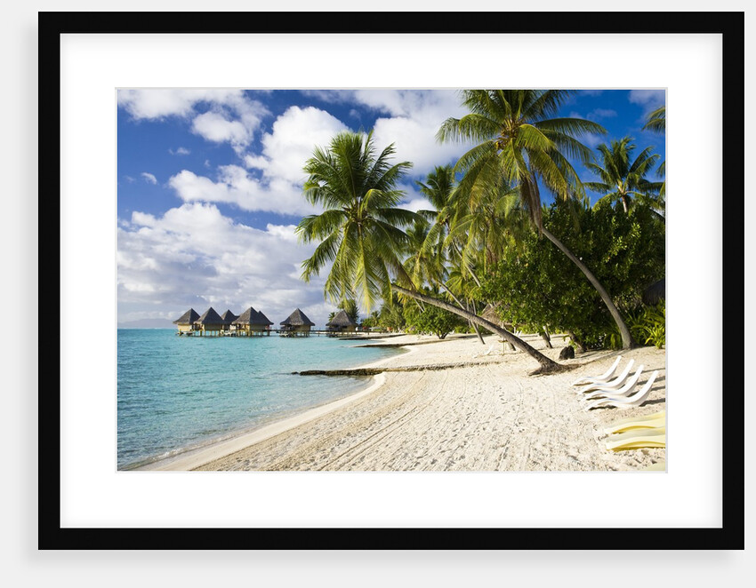 Huts at Matira Beach, Bora Bora Island by Anonymous