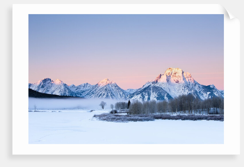Oxbow Bend in Grand Teton National Park in winter by Anonymous