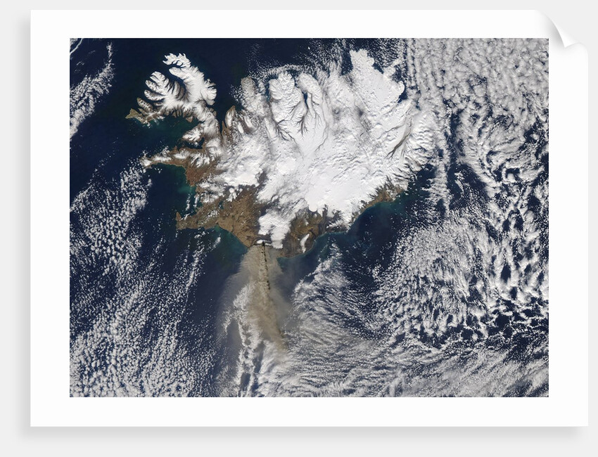 Ash plume from the Erupton of Eyjafjallajokull Volcano in Iceland by Anonymous