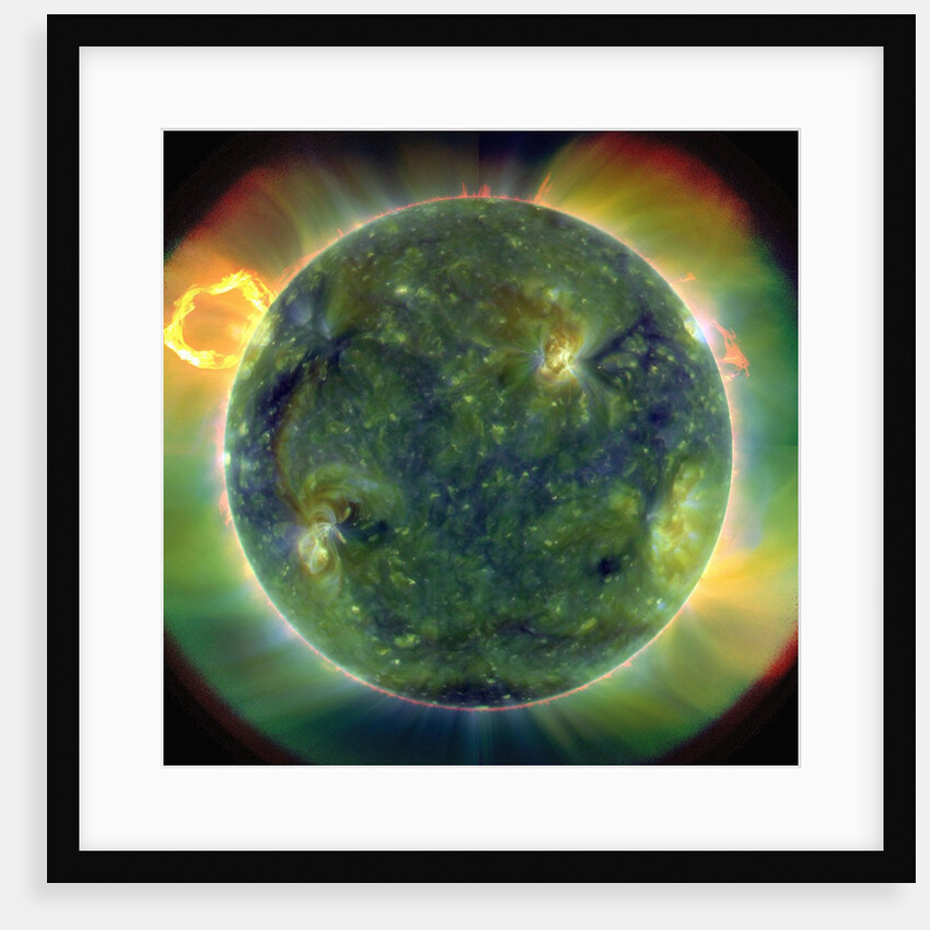 Ultraviolet image showing temperature ranges of the Sun by Anonymous