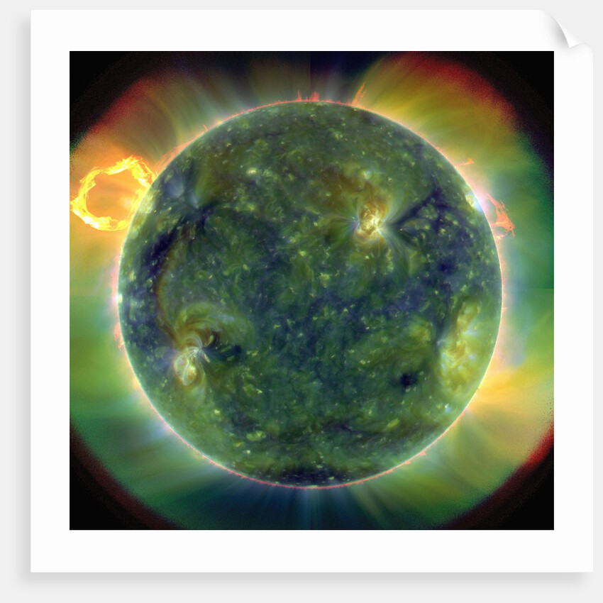 Ultraviolet image showing temperature ranges of the Sun by Anonymous