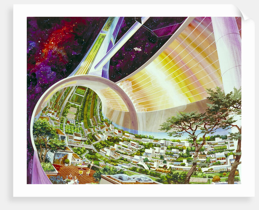 Torus Wheel Settlement Interior by Rick Guidice