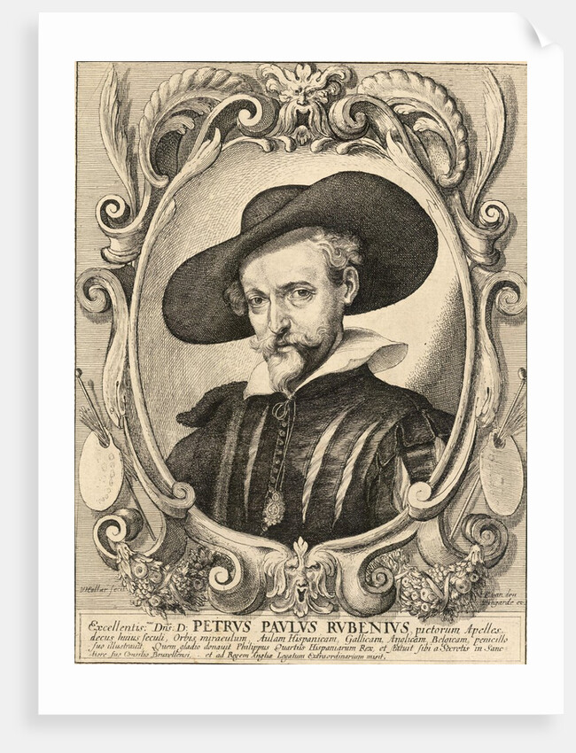 Portrait of Peter Paul Rubens by Wenceslaus Hollar