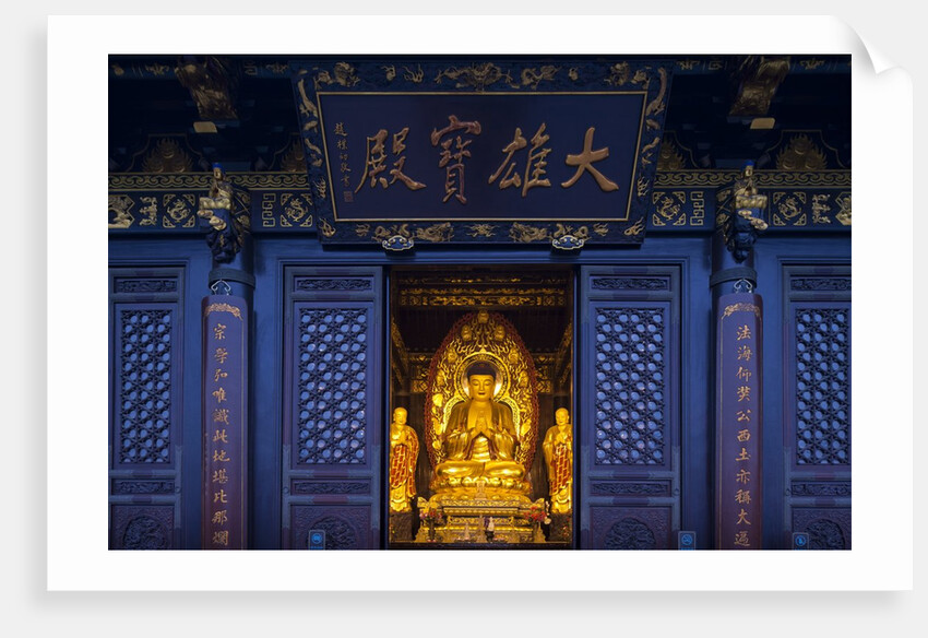Buddha statue in temple by Anonymous