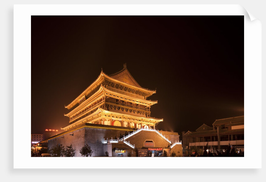 Drum Tower at night by Anonymous