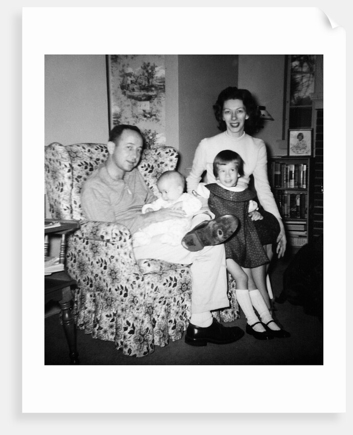 Family group in their living room, ca. 1958 by Anonymous