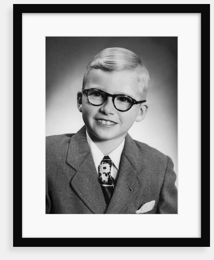 Eight year old school boy portrait, ca. 1954 by Anonymous