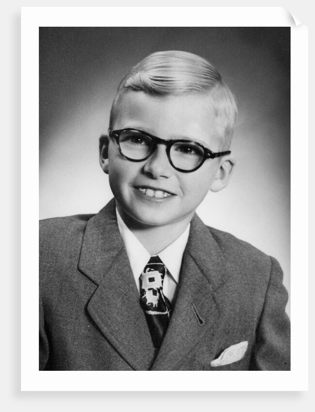 Eight year old school boy portrait, ca. 1954 by Anonymous