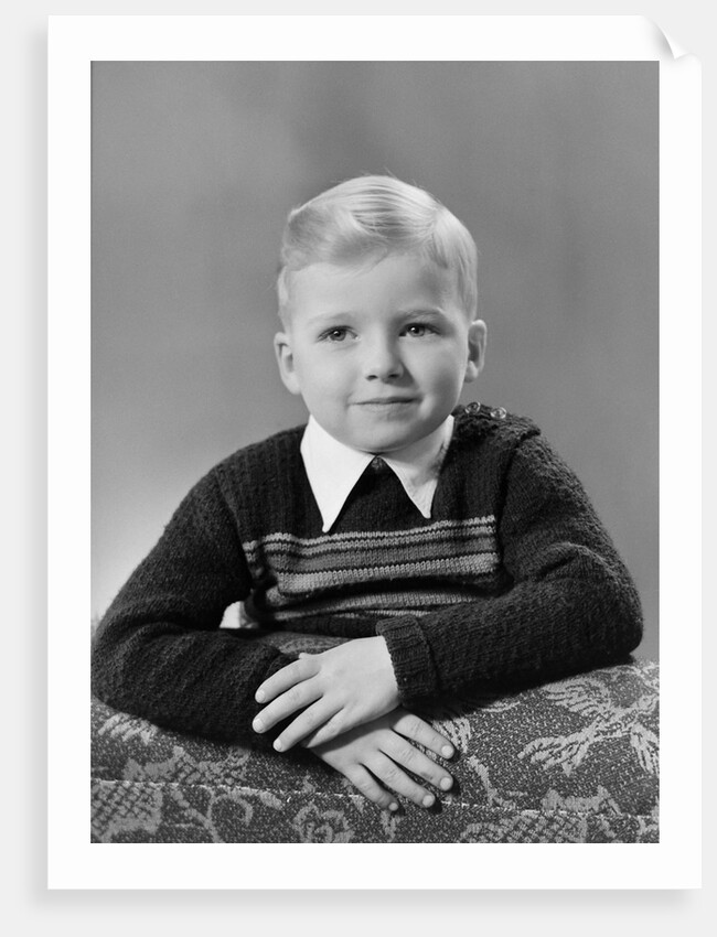 Five year old boy formal portrait, ca. 1951 by Anonymous
