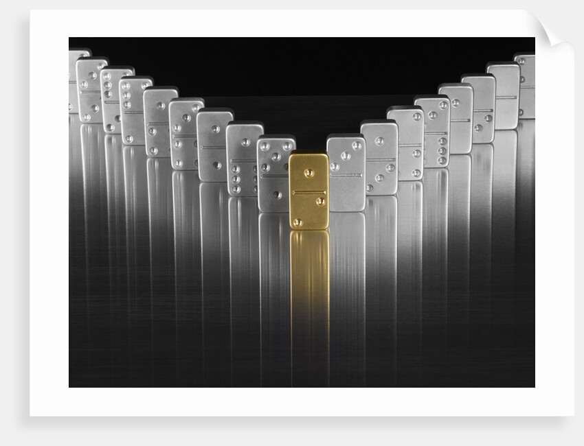 Gold and silver dominoes by Anonymous